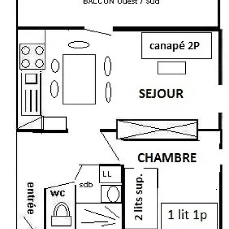 Le Mont Blanc - 2 Pieces 5 Pers - Wifi - Le Mont-blanc 151mb - Plagne Centre Mae-1854 * La Plagne